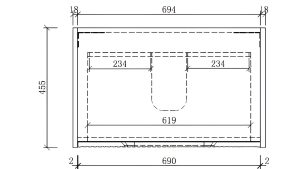 Alternative view of Essance OAK Cabinet (750 OAK)