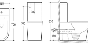 Alternative view of Round Opal  Toilet suites Black (Double Glazed)
