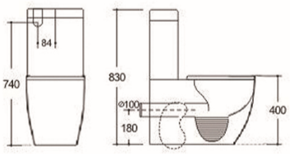 Alternative view of Round Opal  Toilet suites Gloss white (Double Glazed)