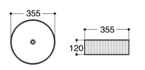 Alternative view of Above Counter Basin HK-3512MB