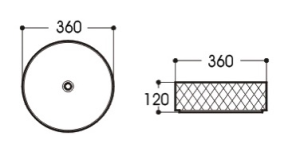 Alternative view of Above Counter Basin HK-3612MW