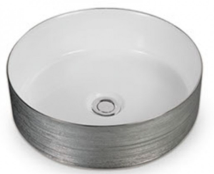 Above counter Basin HK-3613WS (White & Silver)