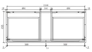 Alternative view of Essance OAK Cabinet (1200 OAK)